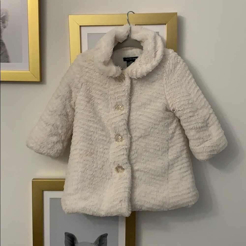 Calvin Klein faux fur coat